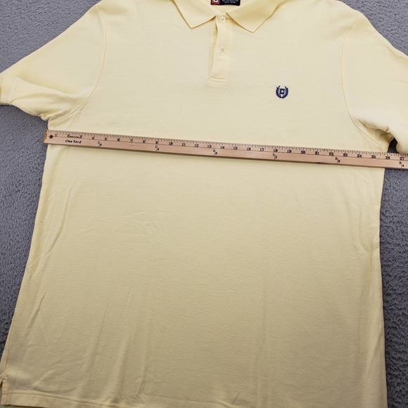 Chaps Shirt Mens 2XLT Tall Yellow Polo‎ Golf Logo Classiccore Outdoors Casual - Picture 11 of 12